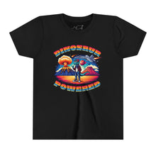 Load image into Gallery viewer, Powered By Dinosaurs (FRONT ONLY) Youth Short Sleeve Tee
