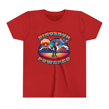 Load image into Gallery viewer, Powered By Dinosaurs (FRONT ONLY) Youth Short Sleeve Tee