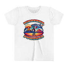 Load image into Gallery viewer, Powered By Dinosaurs (FRONT ONLY) Youth Short Sleeve Tee