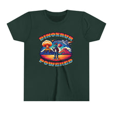 Load image into Gallery viewer, Powered By Dinosaurs (FRONT ONLY) Youth Short Sleeve Tee