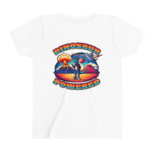Load image into Gallery viewer, Powered By Dinosaurs Youth Short Sleeve Tee