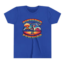 Load image into Gallery viewer, Powered By Dinosaurs (FRONT ONLY) Youth Short Sleeve Tee
