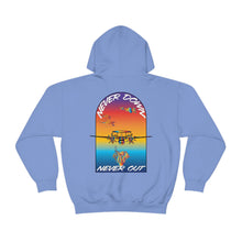 Load image into Gallery viewer, T.R MATSON COLLAB HOODIE: NEVER DOWN, NEVER OUT