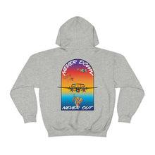 Load image into Gallery viewer, T.R MATSON COLLAB HOODIE: NEVER DOWN, NEVER OUT