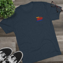 Load image into Gallery viewer, E-2 Sunset Theme - "Fo's Do It From Behind" Men's Tri-Blend Crew Tee