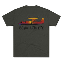 Load image into Gallery viewer, E-2 Sunset Theme - "Be An Athlete" Men's Tri-Blend Crew Tee