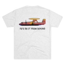 Load image into Gallery viewer, E-2 Sunset Theme - "Fo's Do It From Behind" Men's Tri-Blend Crew Tee