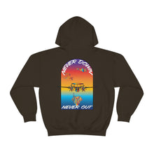 Load image into Gallery viewer, T.R MATSON COLLAB HOODIE: NEVER DOWN, NEVER OUT