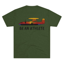 Load image into Gallery viewer, E-2 Sunset Theme - "Be An Athlete" Men's Tri-Blend Crew Tee
