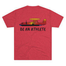 Load image into Gallery viewer, E-2 Sunset Theme - "Be An Athlete" Men's Tri-Blend Crew Tee