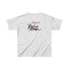 Load image into Gallery viewer, Kids F-18 Christmas Too Lit To Quit Tee