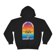 Load image into Gallery viewer, T.R MATSON COLLAB HOODIE: NEVER DOWN, NEVER OUT