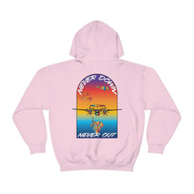 Load image into Gallery viewer, T.R MATSON COLLAB HOODIE: NEVER DOWN, NEVER OUT