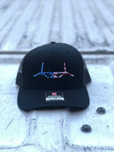 Load image into Gallery viewer, 'Merica V-22 Osprey Black on Black Trucker