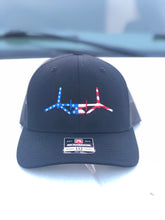 Load image into Gallery viewer, 'Merica V-22 Osprey Black on Black Trucker
