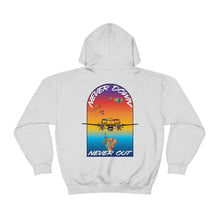 Load image into Gallery viewer, T.R MATSON COLLAB HOODIE: NEVER DOWN, NEVER OUT
