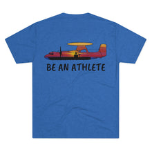 Load image into Gallery viewer, E-2 Sunset Theme - "Be An Athlete" Men's Tri-Blend Crew Tee