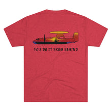 Load image into Gallery viewer, E-2 Sunset Theme - "Fo's Do It From Behind" Men's Tri-Blend Crew Tee
