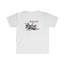 Load image into Gallery viewer, F-18 Christmas Too Lit To Quit T-Shirt