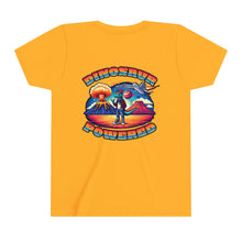 Load image into Gallery viewer, Powered By Dinosaurs Youth Short Sleeve Tee
