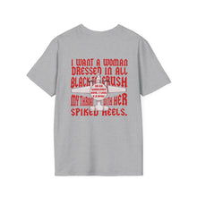 Load image into Gallery viewer, 'I Want a Woman Dressed in All Black' Gothic E-2 Hawkeye Tee
