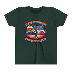 Powered By Dinosaurs (FRONT ONLY) Youth Short Sleeve Tee