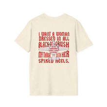 Load image into Gallery viewer, 'I Want a Woman Dressed in All Black' Gothic E-2 Hawkeye Tee
