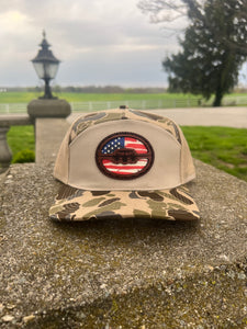 E-2 Hawkeye Leather American Flag Hat