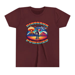 Powered By Dinosaurs (FRONT ONLY) Youth Short Sleeve Tee