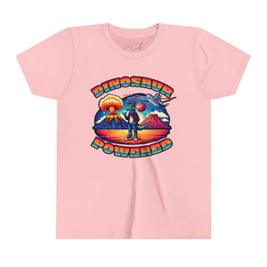 Powered By Dinosaurs (FRONT ONLY) Youth Short Sleeve Tee