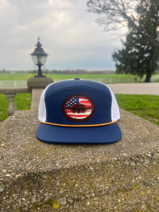 E-2 Hawkeye Leather American Flag Hat