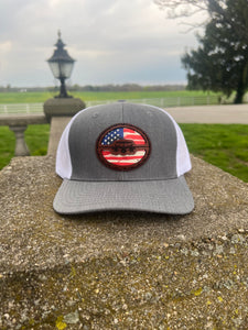 E-2 Hawkeye Leather American Flag Hat