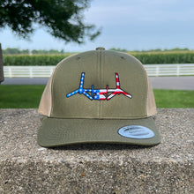 Load image into Gallery viewer, ‘Merica V-22 Hat  Green on Tan

