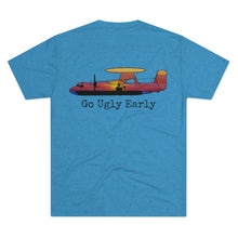 Load image into Gallery viewer, E-2 Sunset Theme - “Go Ugly Early” Unisex Tri-Blend Crew Tee
