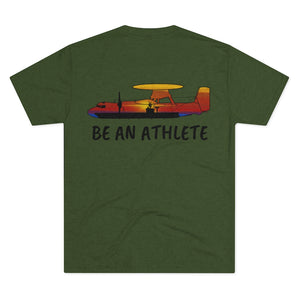 E-2 Sunset Theme - "Be An Athlete" Men's Tri-Blend Crew Tee