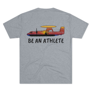 E-2 Sunset Theme - "Be An Athlete" Men's Tri-Blend Crew Tee