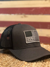Load image into Gallery viewer, Grey/Black Osprey Flag Trucker Hat
