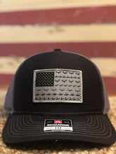 Load image into Gallery viewer, Grey/Black Osprey Flag Trucker Hat
